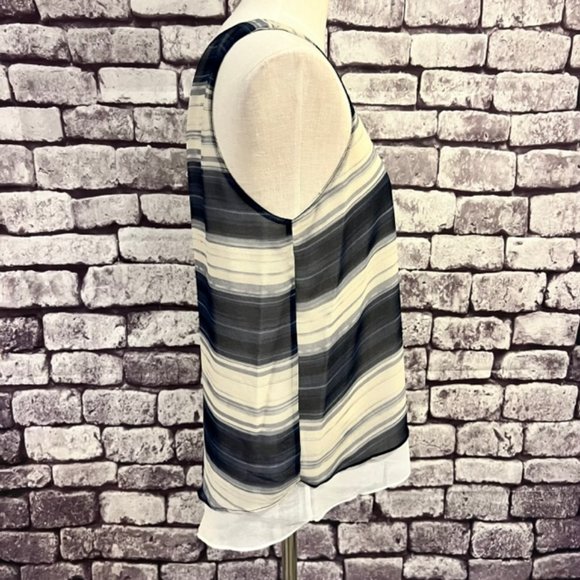 Calvin Klein Jeans NWT Navy & White Sleeveless Blouse Size M - Picture 7 of 8